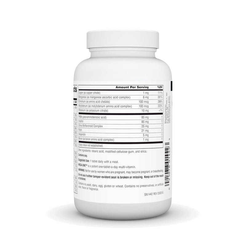 Source Naturals Mega-One Muti-Vitamin with Minerals, No Iron - 90 Tablets 1 90 Count (Pack of 1)