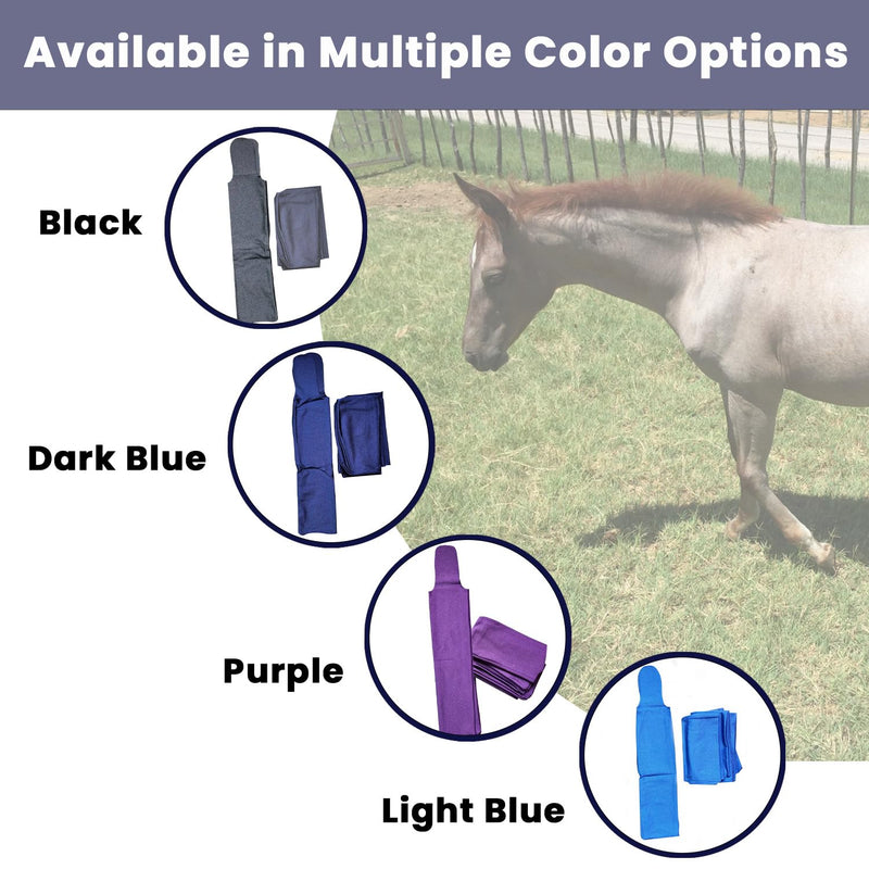 Ranch Hand Horse Mane Bags - Protect Horse's Mane from Wind, Sun, Mud, Preventing Tangles, Rubbing Out, and Breakage | Made with Lycra and Nylon (Dark Blue) Dark Blue - BeesActive Australia