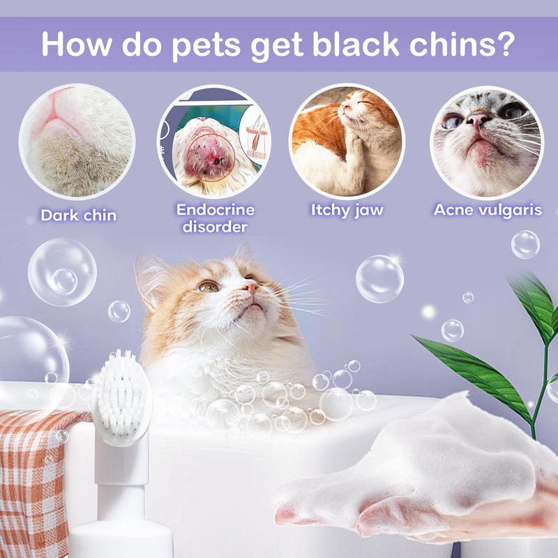 150ml/5oz Pet Chin Waterless Foam, Pet Chin Bright Whitening Shampoo for Remove Excess Oil and Dandruff, Avoid Skin Problems, Paraben Free, No Rinse Foam Mousse for Pet Chin Deep Cleansing - BeesActive Australia