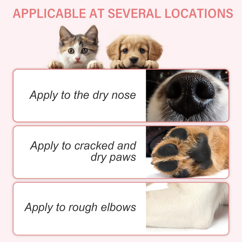 Paw Balm for Dogs and Cat, Pet Nose and Paw Cream, Soother & Moisturizer for Dry, Itchy, Irritated, Cracked Nose, Paws, Elbow, 20 g