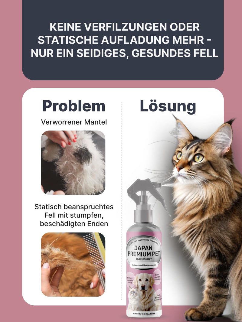 Japan Premium Pet Detangling Spray, Detangling Spray Dogs, Combing Aid Spray, Detangling Spray Fur Care Cat, Fur Spray for Dogs to Remove Knots, 220 ml. - BeesActive Australia