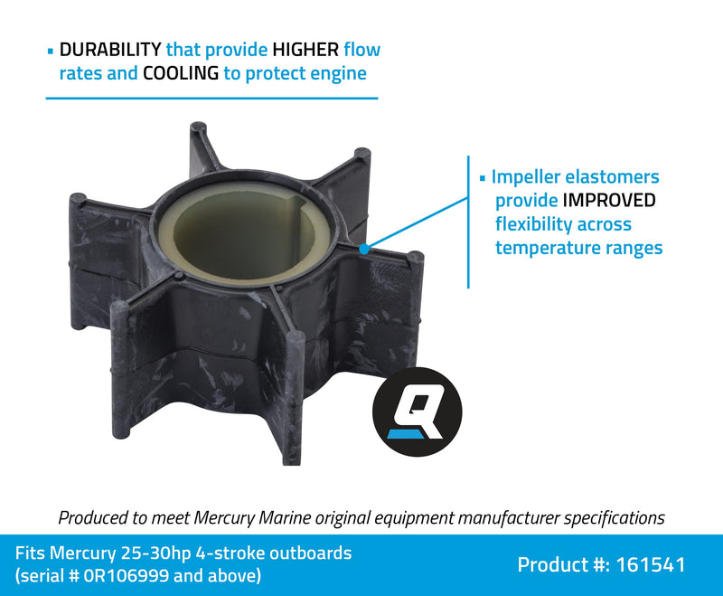 Quicksilver 8M0214912 Water Pump Impeller for Mercury 25-30hp 4-Stroke Outboards - BeesActive Australia
