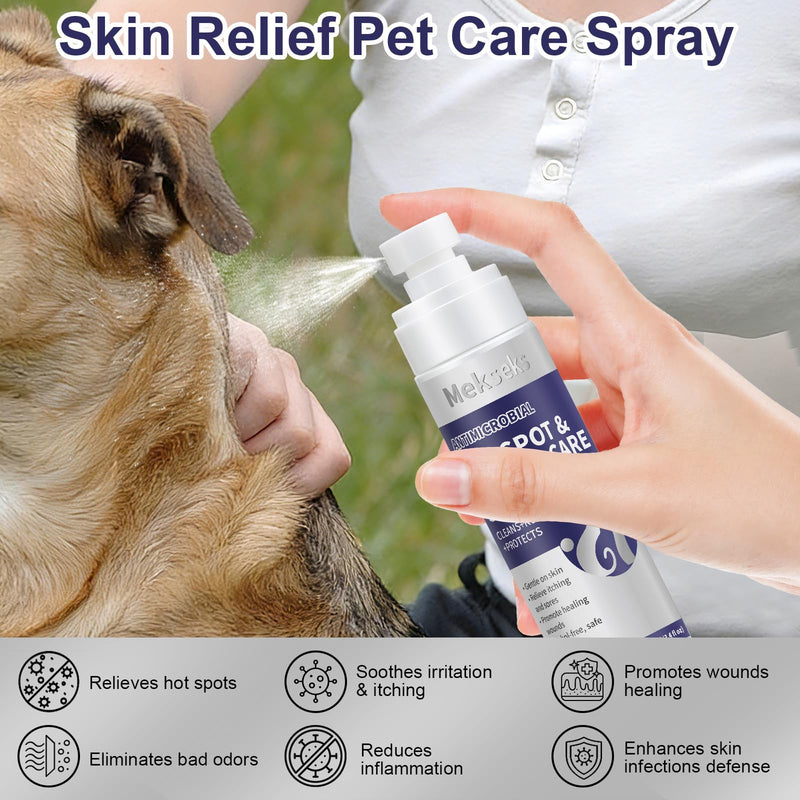 Pet Grooming Kits Gifts for Dogs: Skin Hot Spot Wound Care Spray, Brighten Eyes Tear Stains Remover Drops, Nutritious Vitamin Treats