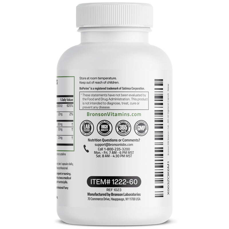 Bronson DIM Balance+ 200 mg & Calcium D-Glucarate, 60 Vegetarian Capsules | Broccoli Sprout, Vitamin D3 & BioPerine, Estrogen Metabolism & Balanced Hormone Support, Non-GMO, Gluten-Free & Soy-Free 60 Count (Pack of 1)