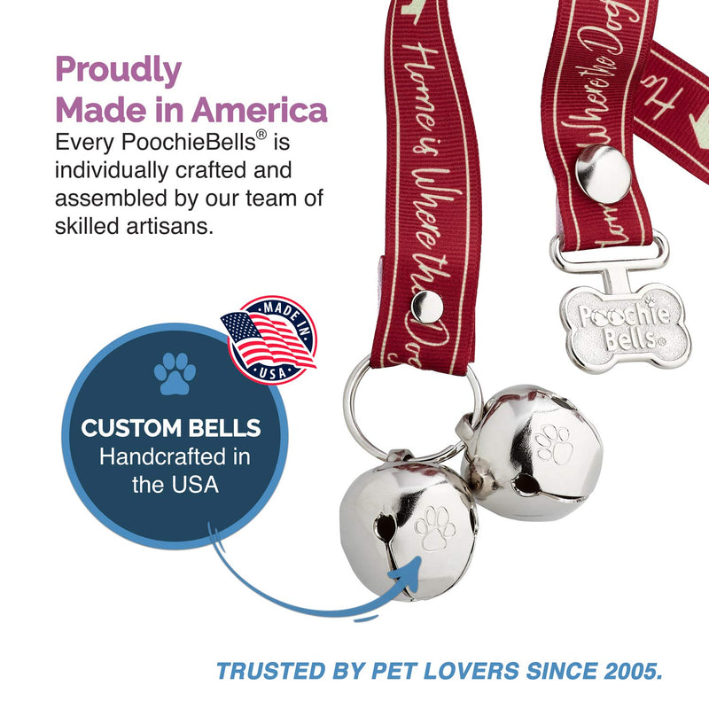 The Original Dog Potty Doorbell, Dog Bells for Potty Training & Puppy Housebreaking, Potty Train Your Dog in Days, Made in America, Home is Where The Dog is Design One Size - BeesActive Australia
