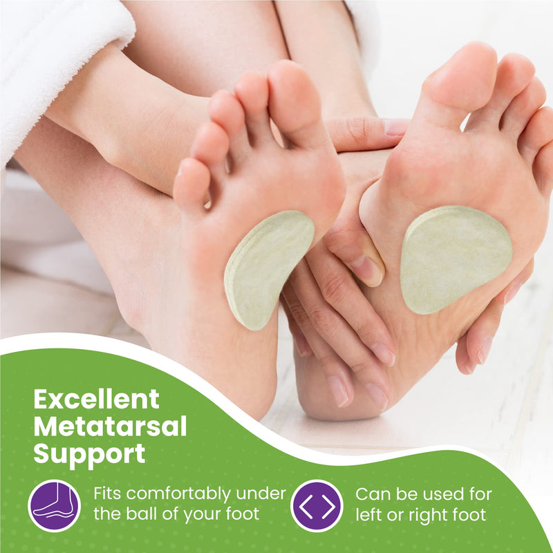 MARS WELLNESS Metatarsal Felt Foot Pad 1/8" Thick - USA Made - 6 Pairs (12 Pieces) 1/8\" Thick
