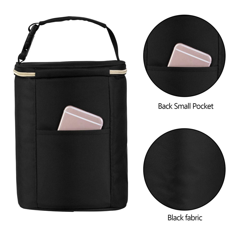 Teamoy Breastmilk Cooler Bag, Baby Bottles Bag for up to 4 Large 9 Ounce Bottles, Perfect for Working Mom Mother, (Bag ONLY), Black Cooler Bag (Pack of 1) - BeesActive Australia