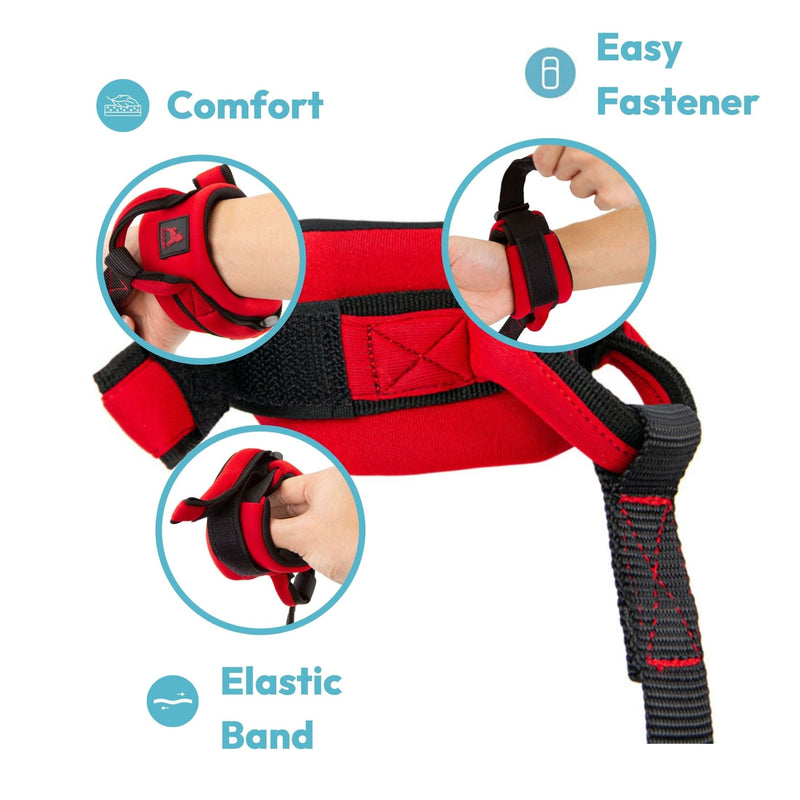 Gooby Neoprene Wrist Band Sport Leash - Turquoise, 6 FT - Comfortable Hands Free Leash with Elastic Band for Small, Medium and Large Dogs Wrist Band-Turquoise 6 Feet - BeesActive Australia