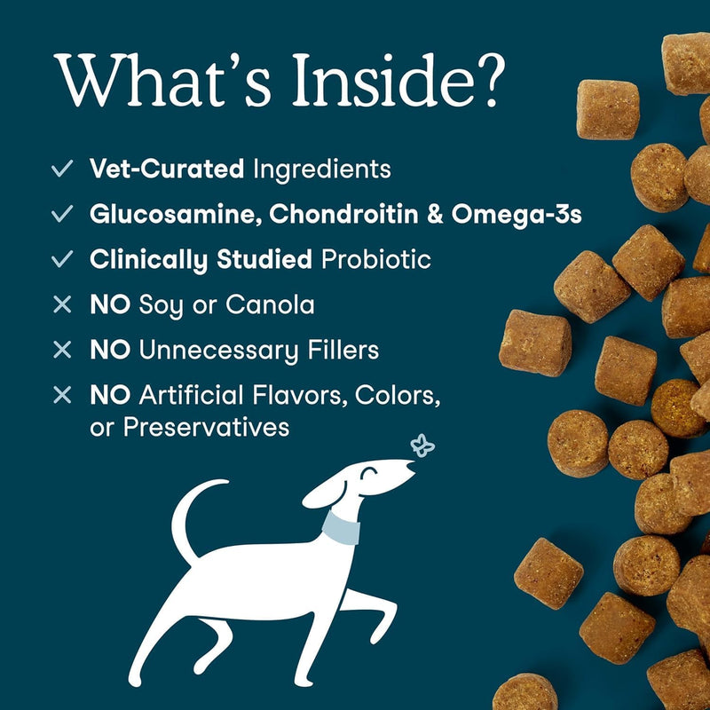 Fera Pets Dog Multivitamin Chews with Glucosamine and Probiotics - Essential Dog Vitamins & Minerals - Promotes Healthy Digestion & Joints - Boosts Skin & Coat Health with Omega-3s - 10 Soft Chews 10 Chews