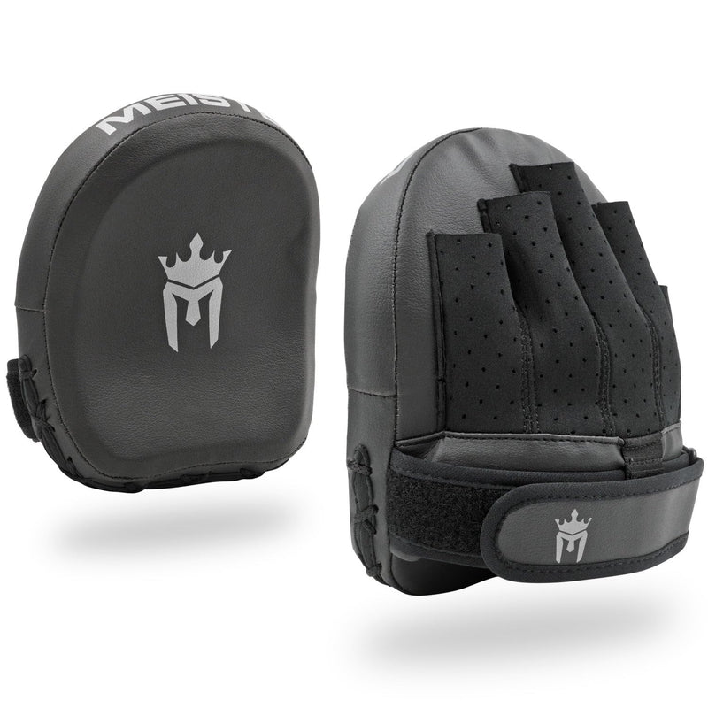 Meister 3D Armor Padded Target Mitts - Curved Micro Focus Pads for Boxing & MMA Black - BeesActive Australia