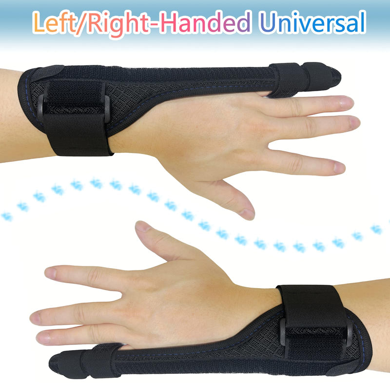 Pinky Finger Splint Left Hand - Support Brace for Right Hand, Broken & Tendonitis Relief Stabilizer(1 Pcs) Black