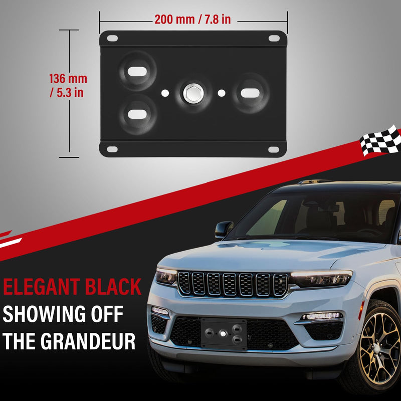 No Drill Front License Frame Compatible with Jeep Compass MP/552 Grand Cherokee WK2 Grand Cherokee 4xe WL Grand Wagoneer WS Wagoneer WS Anti-Theft License Plate Grille Mount Holder Car Tag Covers Compass MP552,GC WK2/4xe WL,GW WS,Wag WS - BeesActive Australia