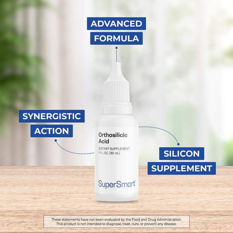 Supersmart - Orthosilicic Acid (Advanced Formula) - Silicon Supplement - Complex with Minerals, Vitamins & Boron | Non-GMO & Gluten Free - 30 ml