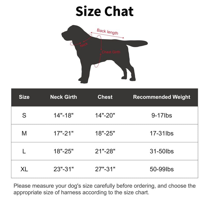 No Pull Dog Harness, Escape-Proof for large Dogs with Soft Mesh Padding, Easy Control Reflective Dog harnesses for Large Dogs Heavy Duty (Black, Large) L Black - BeesActive Australia