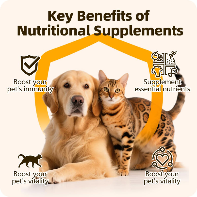 Immunity Mix Nutritional Powder for Enhance Immunity, Increase Skin & Coat Nutrition, Hip and Joint Supplement, Appetite Booster, Helps with Digestion for Cat & Dog 4.23oz (1 Box) 1 Box