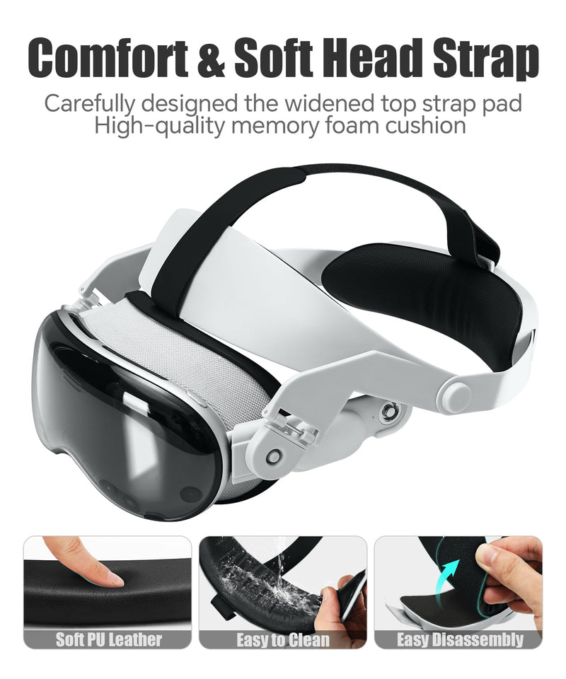 Comfort Head Strap for Vision Pro Accessories, Adjustable Elite Strap for Vision Pro Headset Replacement Accessories, Reduce Facial Stress,Soft Cushion Lightweight for Apple VR Head Strap - BeesActive Australia