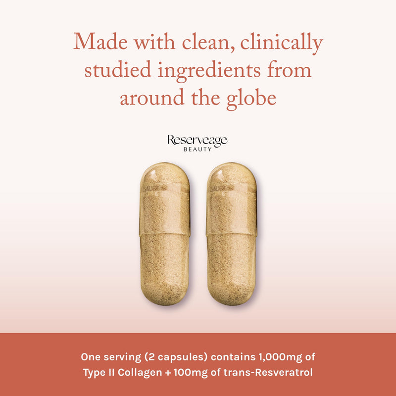 Reserveage Beauty Collagen Booster - Supplement for Skincare & Joint Health - Supports Healthy Collagen Production for Women - 120 Capsules (30 Servings) 120 Count (Pack of 1)