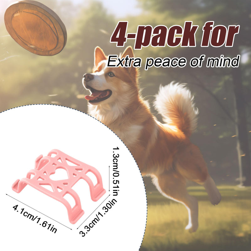 4pcs Tracker Attachment Clips, GPS Dog Tracker Silicone Cover Tracker Accessories for Dog Activity Tracker Parts Replacement (Pink) Pink - BeesActive Australia