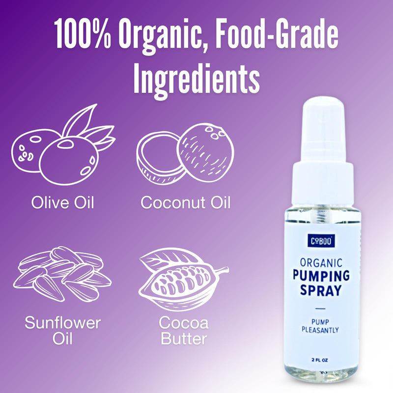 Organic Breast Pumping Spray 2oz, Supports Essential Breast Pump moisturization, Helps Sore Nipples & Clogged Ducts, Breast Pump Lubricant, Pump Spray for Flanges, Vegan, Natural & Lanolin Free 2 Fl Oz (Pack of 1) - BeesActive Australia