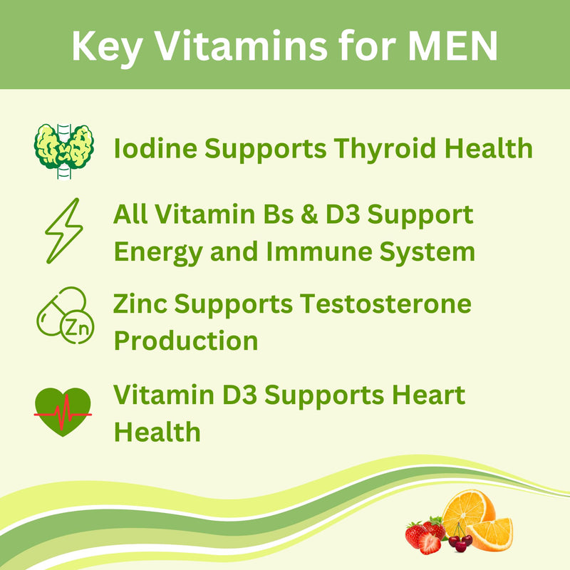 Greenfield Nutritions Halal Multivitamin Gummies for Adult - Gelatin-Free Chewable Multivitamin with Vitamin D3, B6, B12, Zinc & C – Halal Vitamins for Men and Women (90 Count)