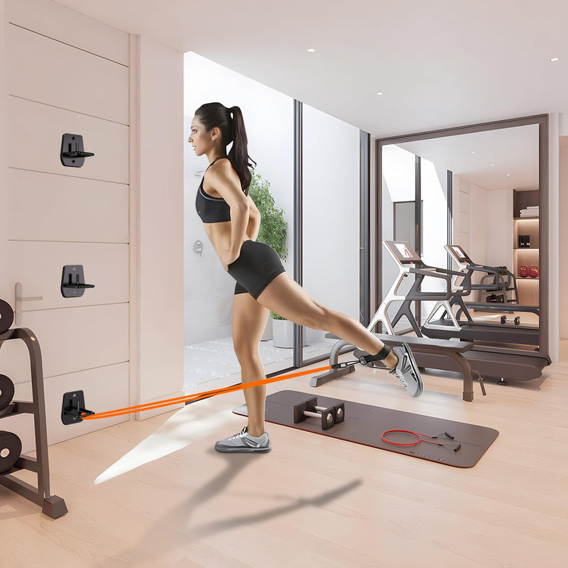 Resistance Band Wall Anchor, Squats Workout Equipment, 3PCS Resistance Band Anchor Mount System, Arm Workout at Home Fitness Equipment, Home Gym Wall Anchor for Strength Training, Physical Therapy - BeesActive Australia