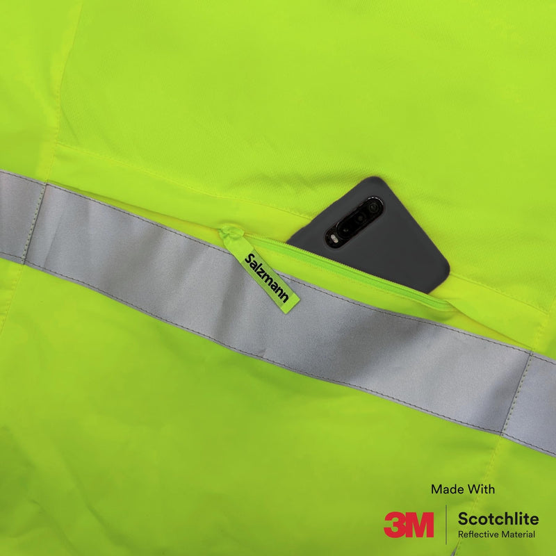 Salzmann High Visibility Cycling Vest | Reflective Cycling Gilet | Made with 3M Scotchlite Large Yellow