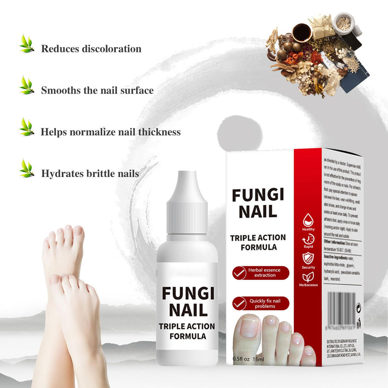 Toenail Fungus Treatment, Herbal Extracts, Nighttime Long-Lasting Nail Treatment, Suitable for Discoloration, Shaped Nails, Thick Nails, Safe and Gentle, Cuticle Care, 15ml/0.5oz (one) 0.5 Fl Oz (Pack of 1)