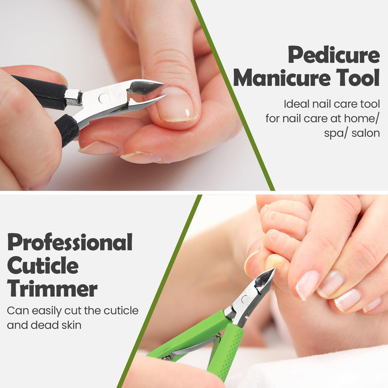 12 Pack Cuticle Nippers Upgraded Trimmer Kit with Non Slip Silicone Handle Stainless Steel Cuticle Cutter Clipper Manicure Tool for Nail Care Fingernails and Toenails - BeesActive Australia