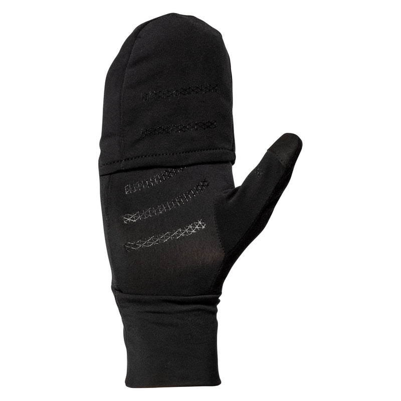 Nathan Convertible Glove to Mitt with Reflective Print. Touch Screen Finger for Smartphone Use. for Running and Outdoor Sports. Glove to Mitten. Black/Geo Print X-Large