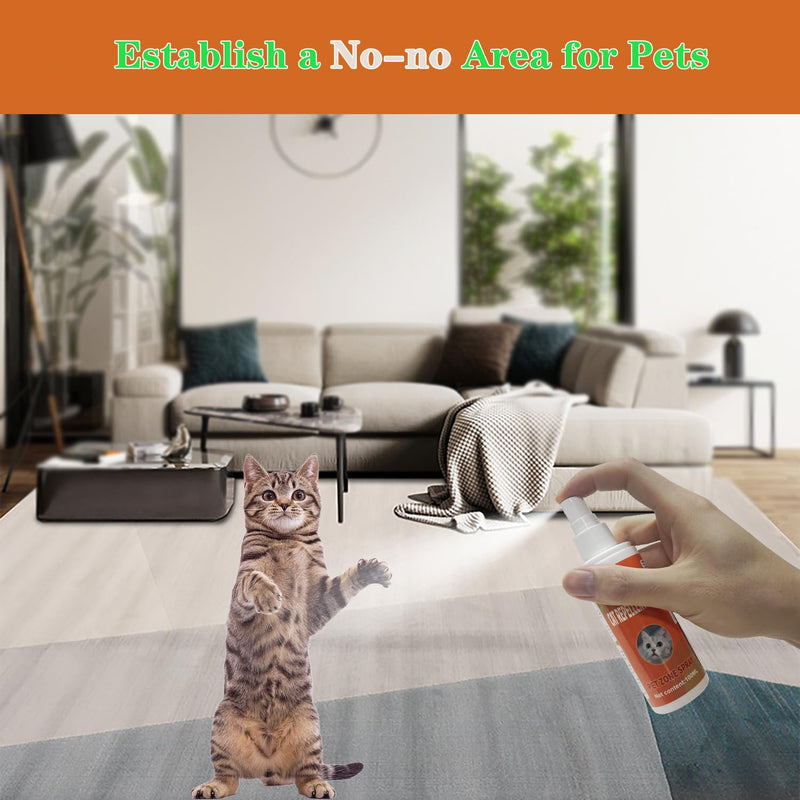 Cat Deterrent Spray, Cat Repellent Spray for Furniture, Cat Repellent Indoor and Outdoor to Keep Cats Away, Cat Scratch Deterrent Training Aid for Furniture, Sofas, Rugs, Curtain (2 * 100ML) - BeesActive Australia