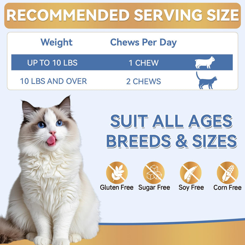 Flea and Tick Prevention for Cats, 200 Soft Chews for Fleas Treatment for Cats, Natural Cat Oral Flea Chewables Support Supplement, Flea and Tick Chews for All Breeds & Sizes