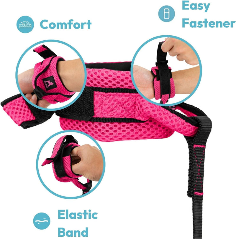 Gooby Soft Mesh Wrist Band Surfer Leash - Turquoise, 6 FT - Comfortable Hands Free Leash with Elastic Band for Small, Medium and Large Dogs Wrist Band-Turquoise 6 Feet - BeesActive Australia
