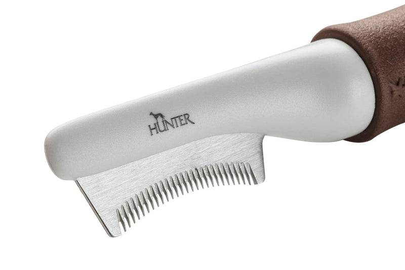 HUNTER SPA trimming knife sickle-shaped, for dogs, fine, 18.5 x 4.0 cm - BeesActive Australia