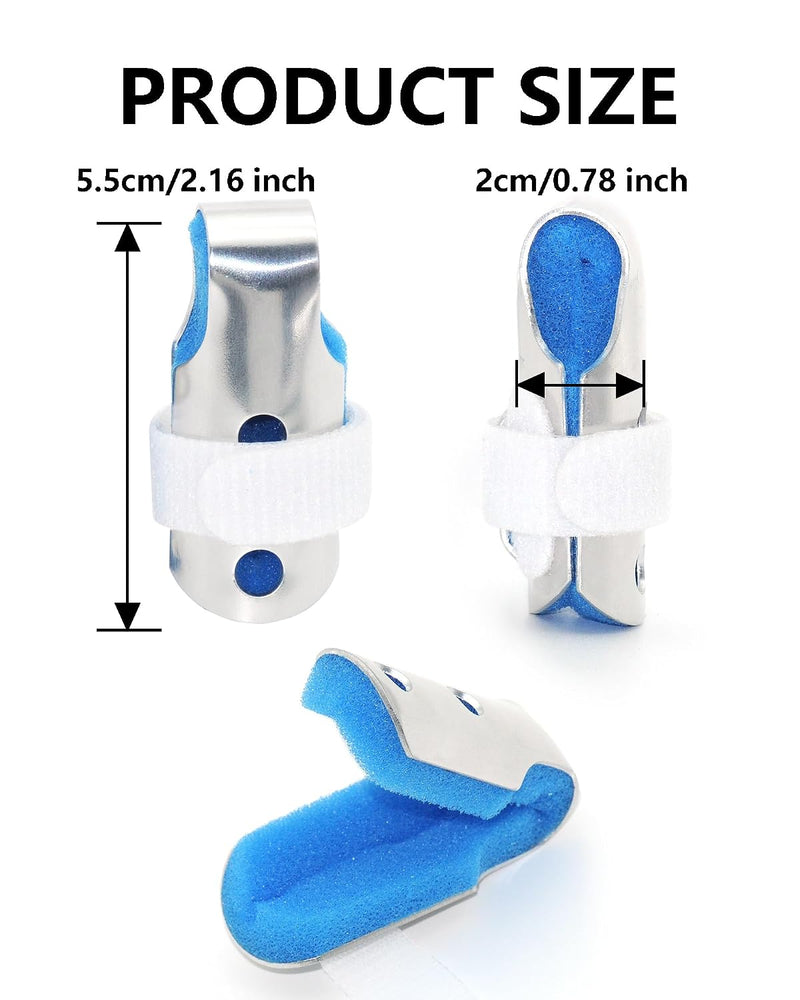 Rolyan Finger Cot, Pack of 12 Foam Lined Aluminum Splints, Immobilizes & Protects The Inside, Top, & Tip of the Finger, Finger Splint, Comfortable & Quick Fracture & Injury Healing, 1" long, Small 1"