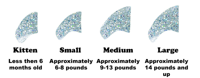 40 Pack Soft Nail Caps for Cat Claws Silver Holographic Glitter Kitten - BeesActive Australia