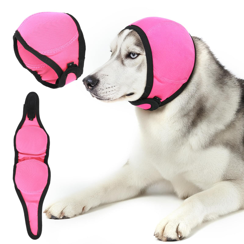 Dog Ear Muffs Noise Protection, Swimming Waterproof Dog Ear Caps, Rose DogEar Covers for Bath, Pet Ears Muffs for Noise Bath, for Ears Protection(L) L