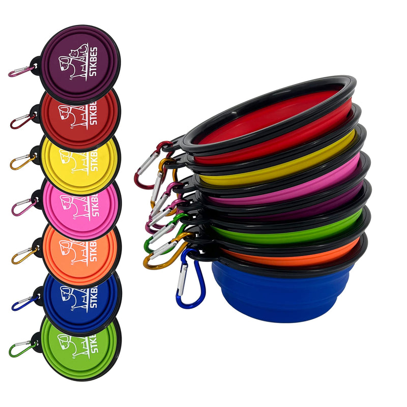 Collapsible Dog Bowl, 10 Pack, Portable, Safe, Reusable, Suitable for Indoor and Outdoor Activities - BeesActive Australia