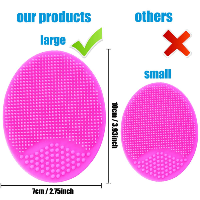 Baby Bath Silicone Cradle Cap Brush/Exfoliating and Massaging Brush/Soft Kids Washcloth (Green + Rose Red) Green + Rose Red - BeesActive Australia