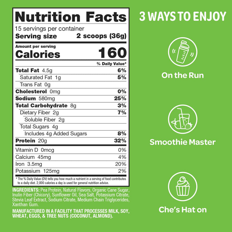 Naturade 20g of Protein Powder - Gluten Free, Dairy & Soy Free, Non-GMO, No Cholesterol - Recovery w/Amino Acids - Vanilla (15 Servings) 1.19 Pound (Pack of 1)