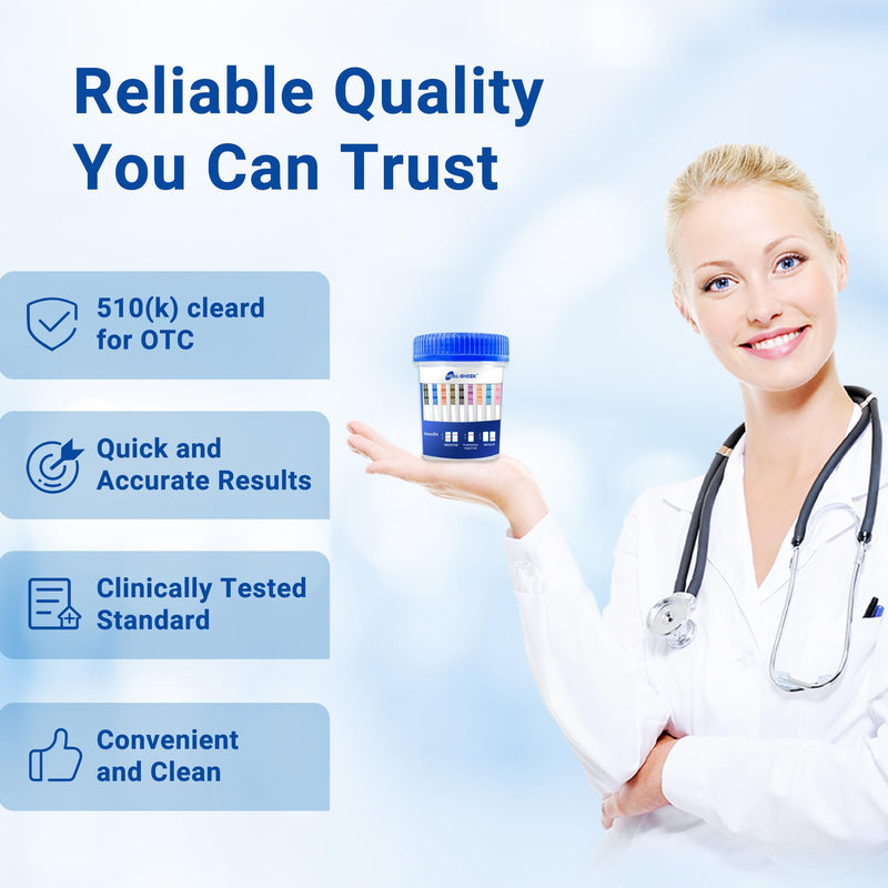 6 Pack Multi Drug Urine Test Cup 12 Panel with Temperature Strip,Testing 12 Different Drugs,Instant Multi Panel Drug Screening Test Kit 6 PACK