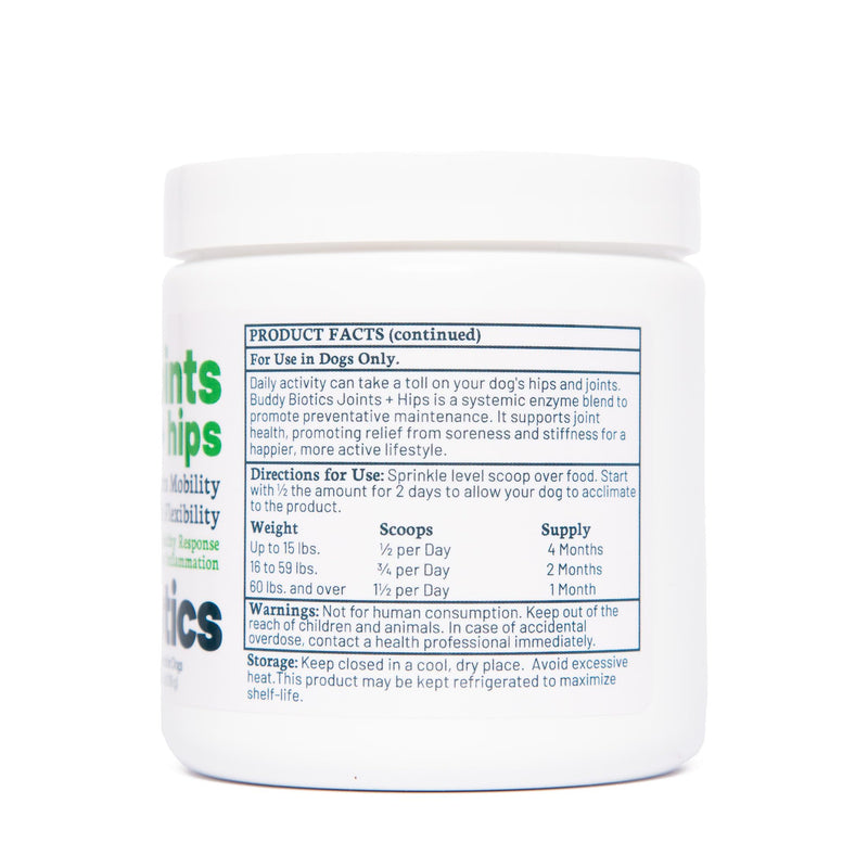 Joint + Hip Support Powder for Dogs – Glucosamine, Chondroitin & MSM with Systemic Enzymes, Supports Mobility, Flexibility & Tissue Health, Easy Sprinkle-On Formula