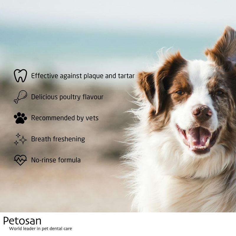 Petosan 3X Toothpaste for Dogs - 3x70g Toothpaste for Pet Dental Care - Anti-Tartar, Plaque Control, Vet-Approved - Fresh Breath and Oral Hygiene for All Dog Breeds