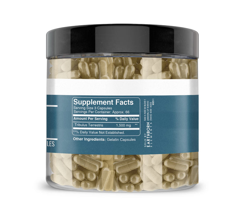 Earthborn Elements Tribulus Terrestris 200 Capsules, Pure & Undiluted, No Additives - BeesActive Australia