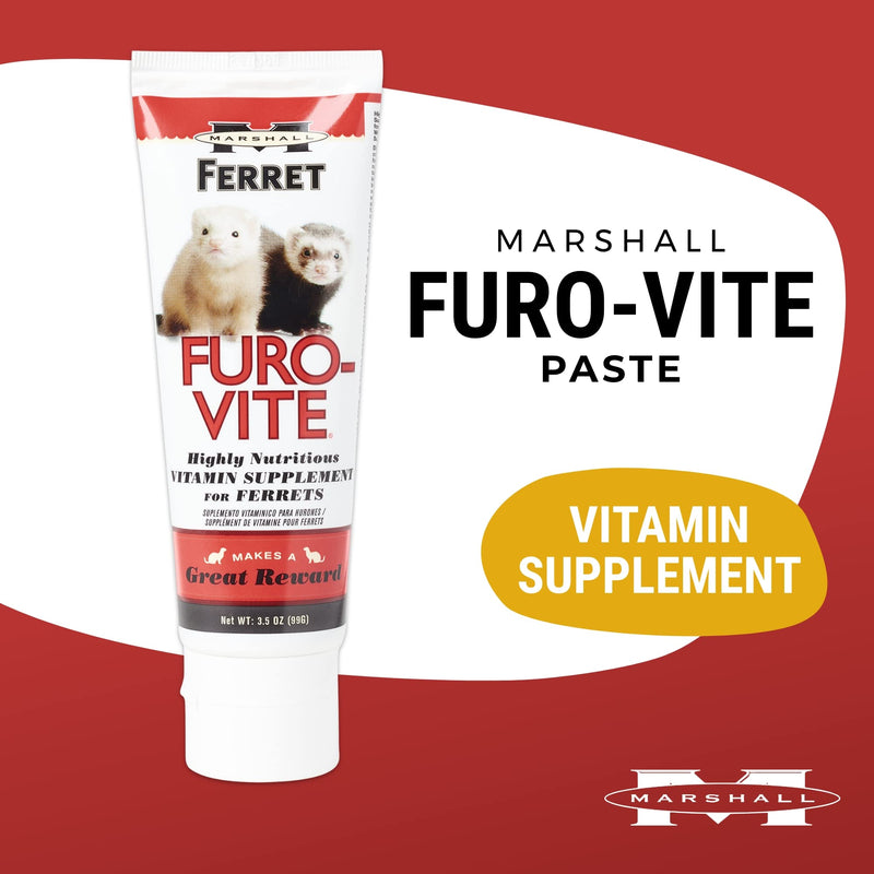 Marshall Pet Products Natural Furo-Vite Highly Nutritious Daily Vitamin Supplement Paste, for Ferrets of All Ages, for Training and Support, 3 oz - PawsPlanet Australia
