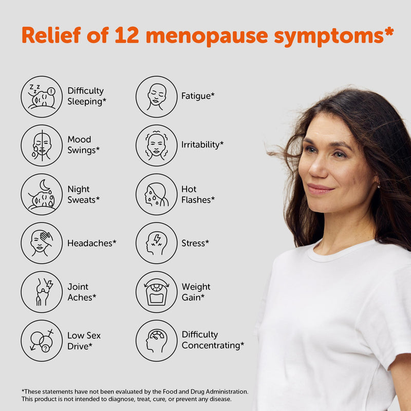 Amberen Menopause Supplement for Women, 60 Gummies, Clinically Proven, Helps Support Hormone Balance, Helps Relieve 12 Menopause Symptoms: Hot Flashes, Night Sweats, Mood Swings and More - BeesActive Australia