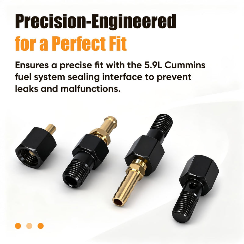 Replacement Fuel System Test Fitting Adapter Kit for 5.9L Cummins Diesel, Compatible with 9011 9012 9013 9014 - BeesActive Australia