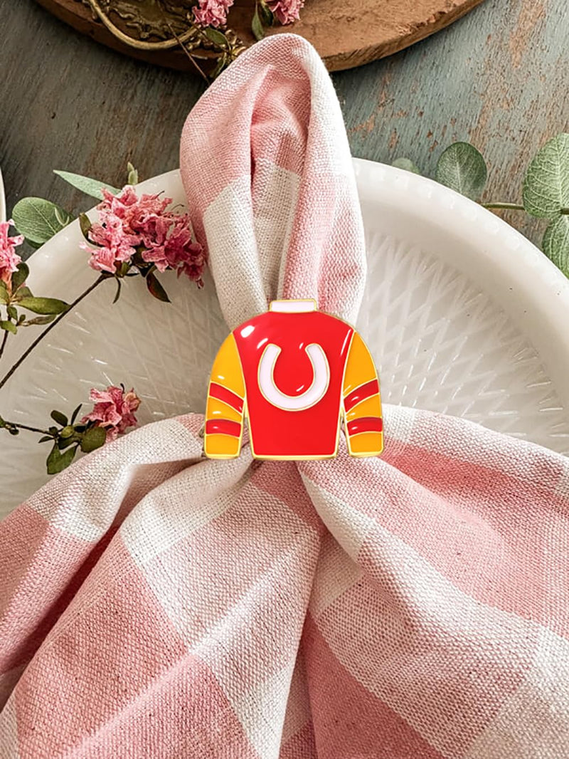 Kentucky Derby Napkin Rings,Derby Horse Race Suit Napkin Rings Equestrian Horseshoes Napkin Holder for Kentucky Derby Party Table Decorations Set of 9 9Pcs Derby Napkin ring - BeesActive Australia