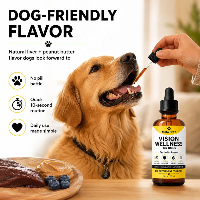 Advanced Vision Formula for Dogs, Support Eye Health with Lutein Zeaxanthin, Astaxanthin Helps Maintain Clear and Reduces Cloudiness, 2 Fl oz (1 Pcs) 1 Pcs