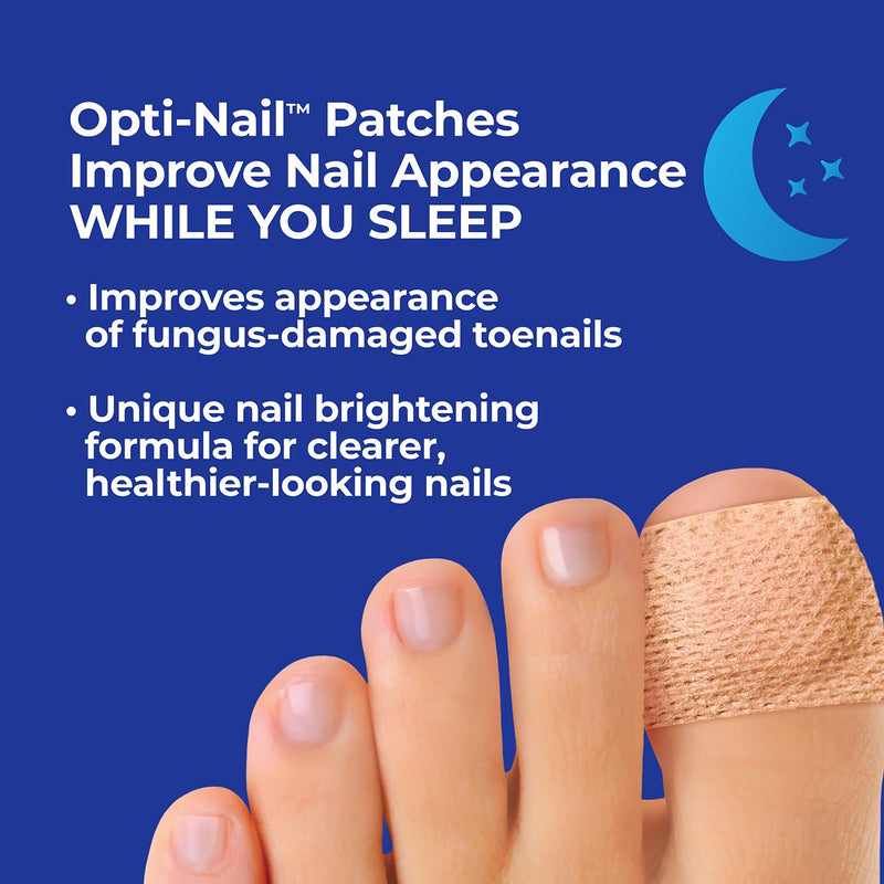 Opti-Nail Fungal Nail Renewal Patches - 21 Patches, Night-Time Treatment Improves Nail Appearance While You Sleep 21 Count (Pack of 1)