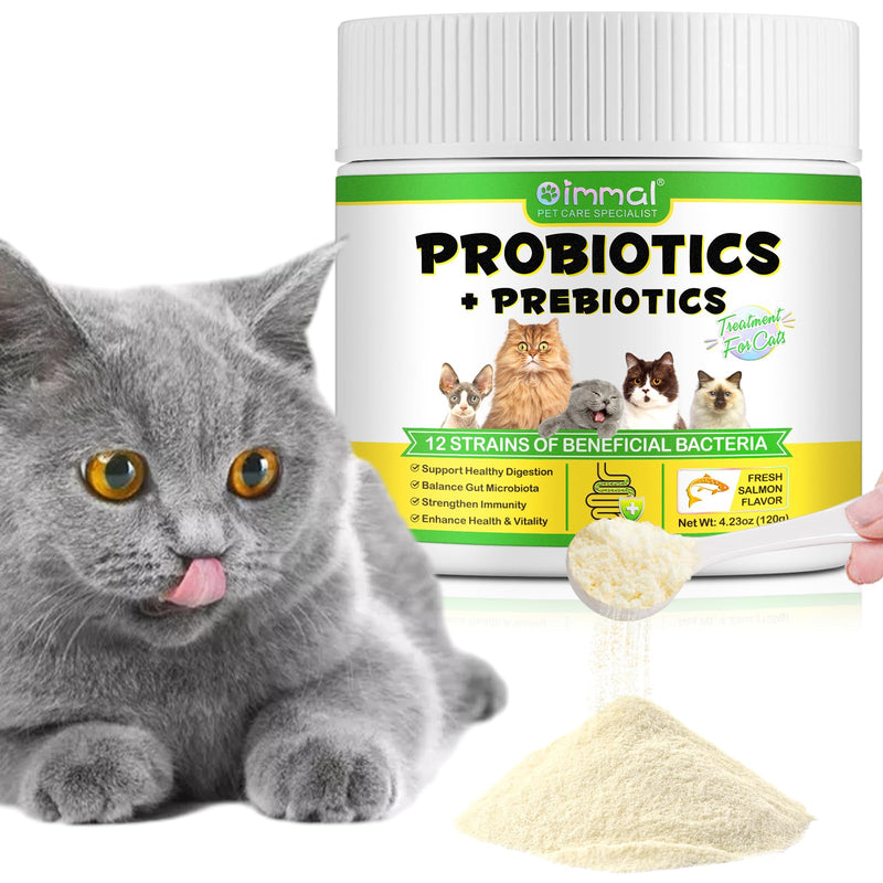 Cat Probiotic Powder, Cat Probiotics for Gut Health, Probiotic Powder for Cats, Cats Digestive Supplement, Aids Digestive Health, Easily Absorbed(4.23 oz)